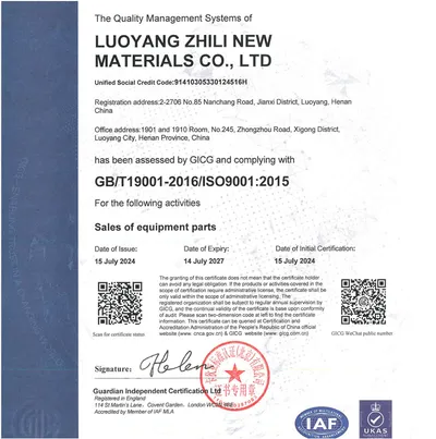 ISO 9001:2015 Quality Management System Certificate issued by GICG UK, IAF accredited